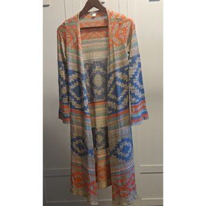 Xhilaration  Cardigan Duster - Tribal Print